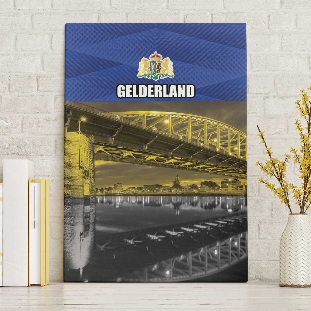 Netherlands Gelderland Province Canvas Wall Art Flag Style