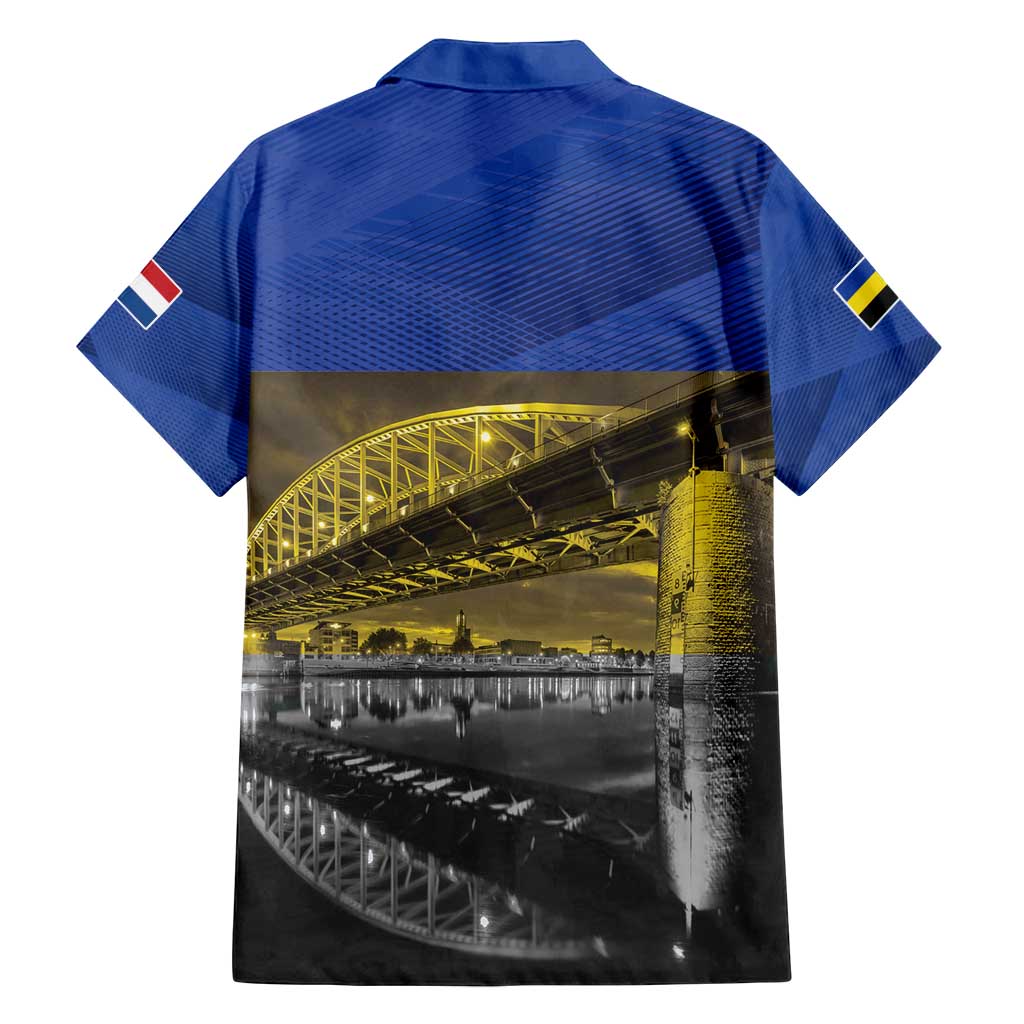 Netherlands Gelderland Province Family Matching Long Sleeve Bodycon Dress and Hawaiian Shirt Flag Style