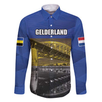 Netherlands Gelderland Province Family Matching Off The Shoulder Long Sleeve Dress and Hawaiian Shirt Flag Style