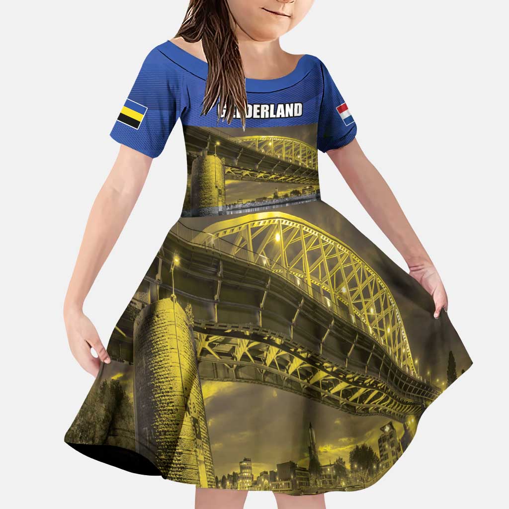 Netherlands Gelderland Province Family Matching Puletasi and Hawaiian Shirt Flag Style