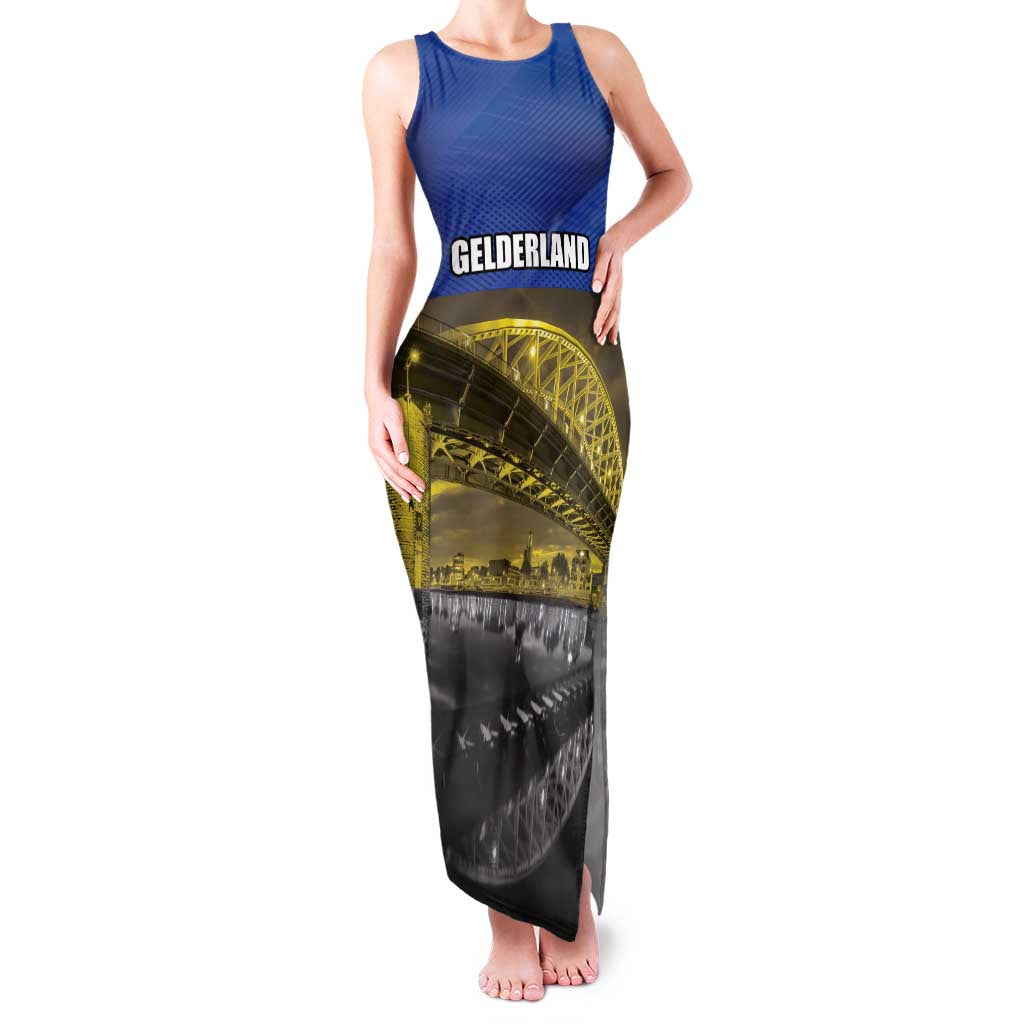 Netherlands Gelderland Province Family Matching Tank Maxi Dress and Hawaiian Shirt Flag Style