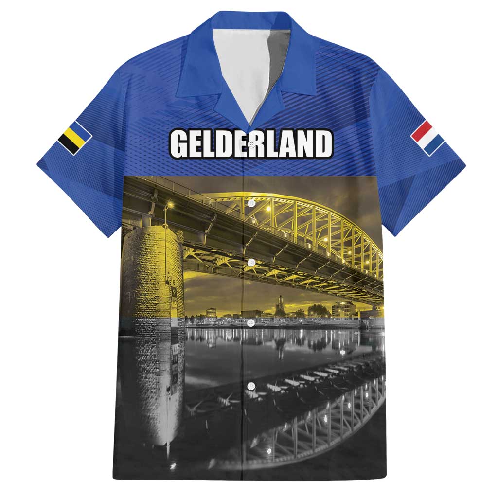 Netherlands Gelderland Province Hawaiian Shirt Flag Style