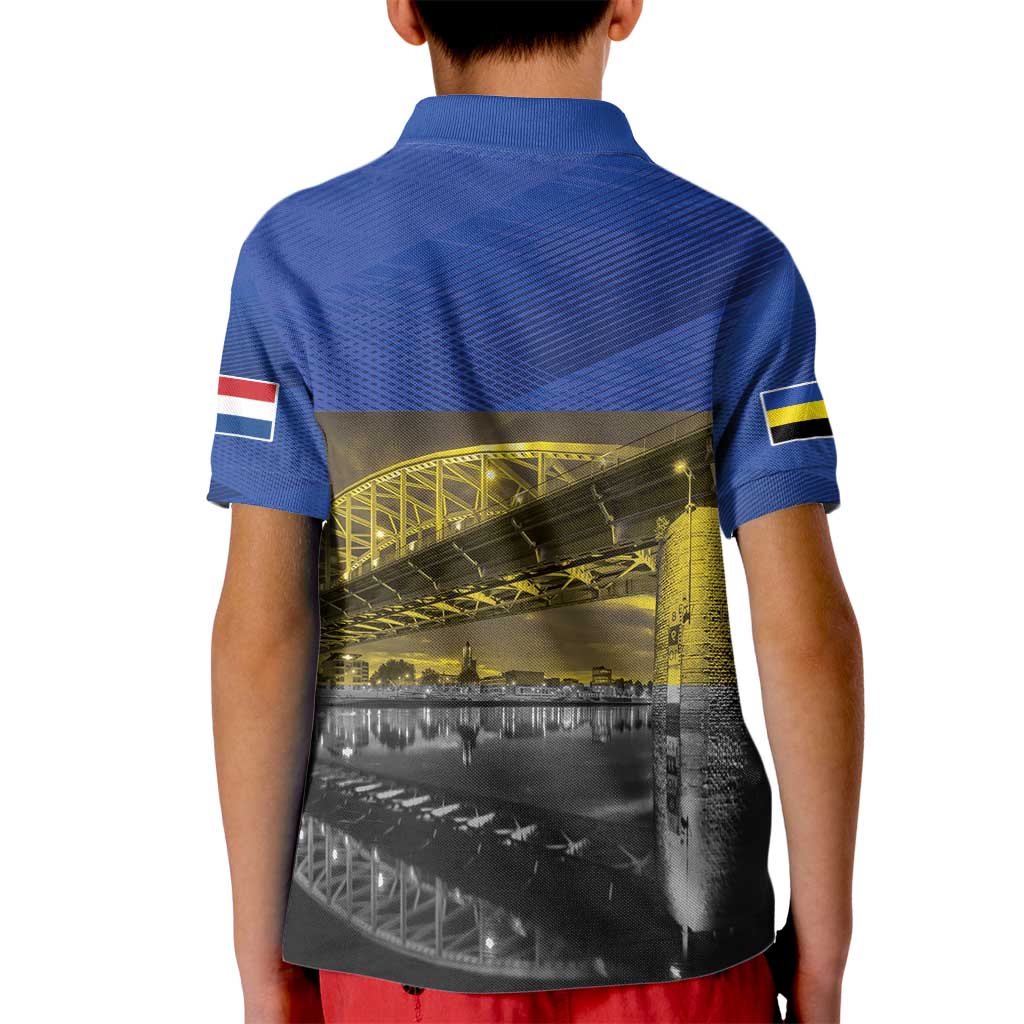 Netherlands Gelderland Province Kid Polo Shirt Flag Style