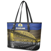 Netherlands Gelderland Province Leather Tote Bag Flag Style
