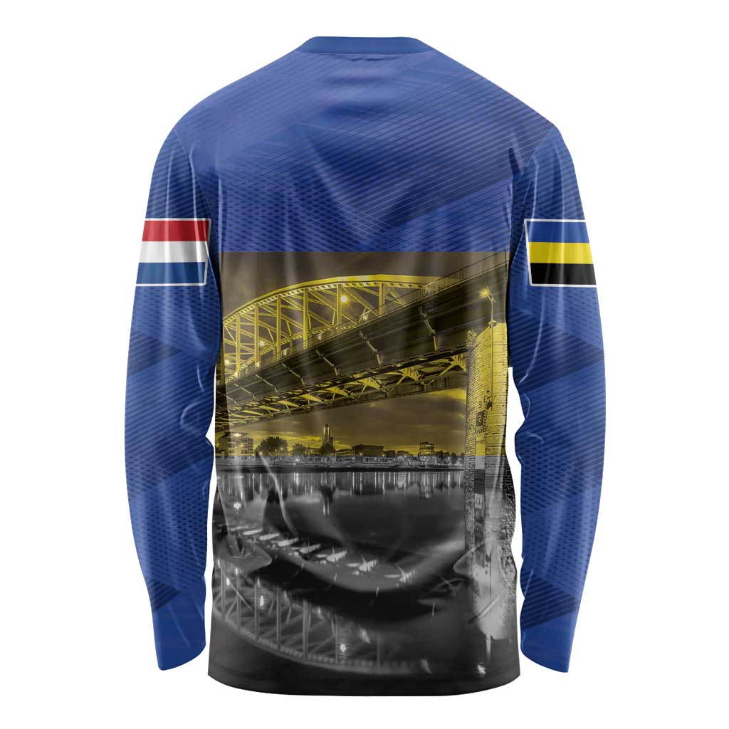 Netherlands Gelderland Province Long Sleeve Shirt Flag Style