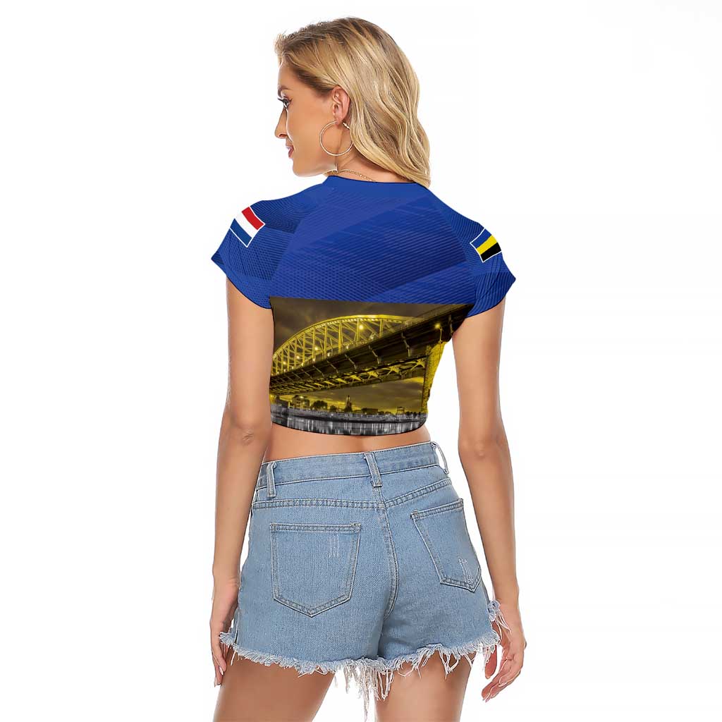 Netherlands Gelderland Province Raglan Cropped T Shirt Flag Style