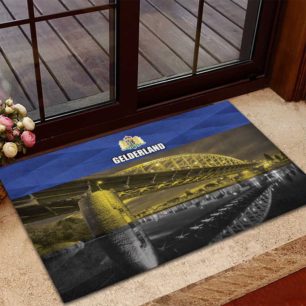 Netherlands Gelderland Province Rubber Doormat Flag Style