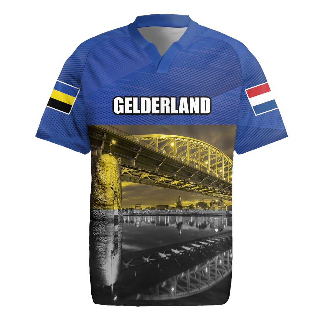 Netherlands Gelderland Province Rugby Jersey Flag Style