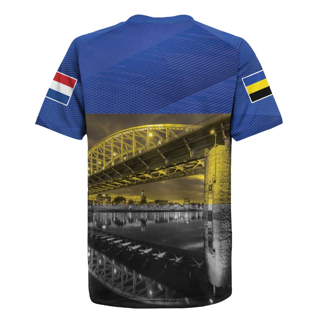 Netherlands Gelderland Province Rugby Jersey Flag Style