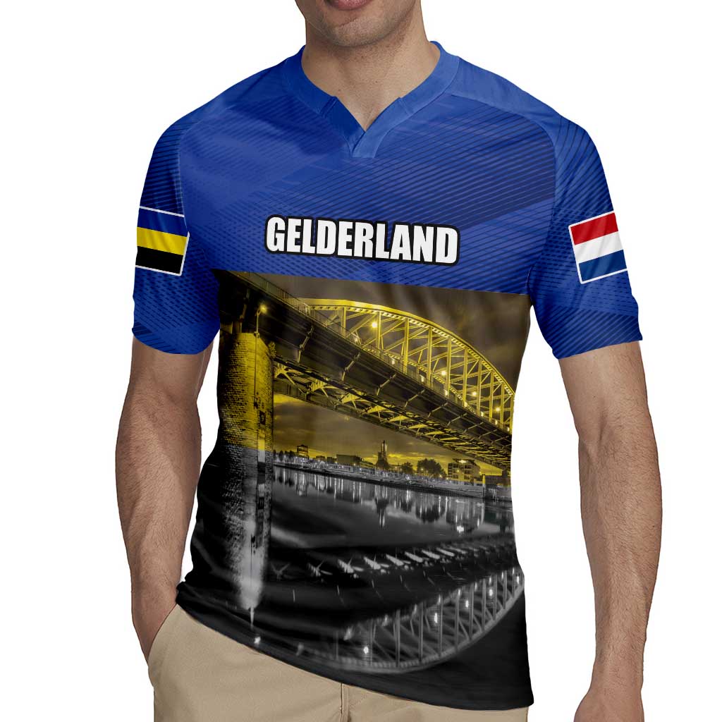 Netherlands Gelderland Province Rugby Jersey Flag Style