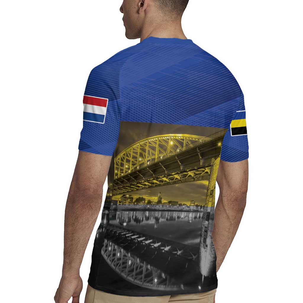 Netherlands Gelderland Province Rugby Jersey Flag Style