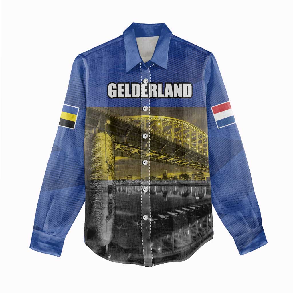 Netherlands Gelderland Province Women Casual Shirt Flag Style