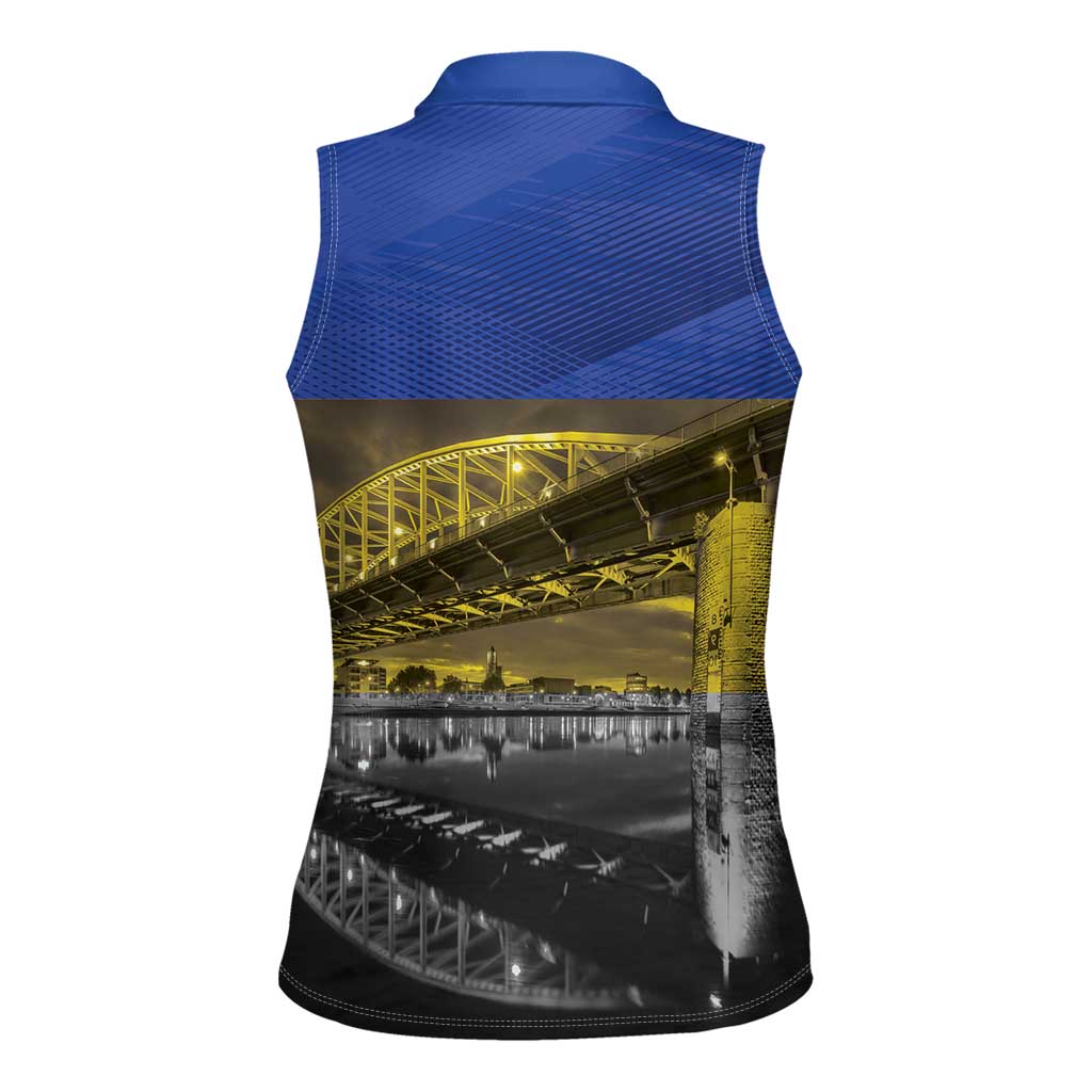 Netherlands Gelderland Province Women Sleeveless Polo Shirt Flag Style