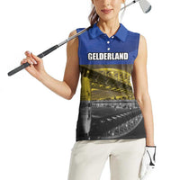 Netherlands Gelderland Province Women Sleeveless Polo Shirt Flag Style