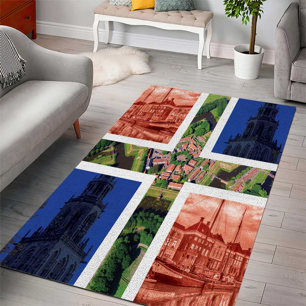 Netherlands Groningen Province Area Rug Flag Style