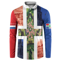 Netherlands Groningen Province Button Sweatshirt Flag Style