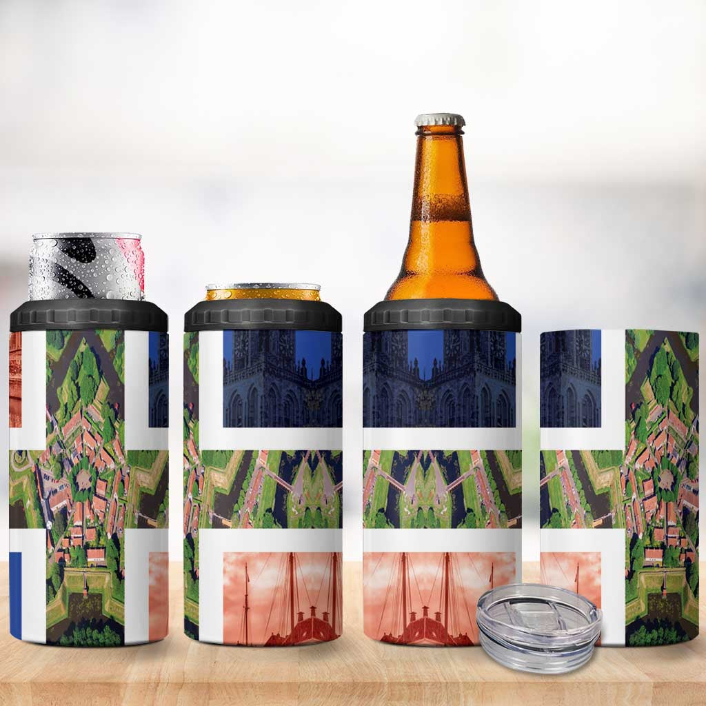 Netherlands Groningen Province 4 in 1 Can Cooler Tumbler Flag Style LT17