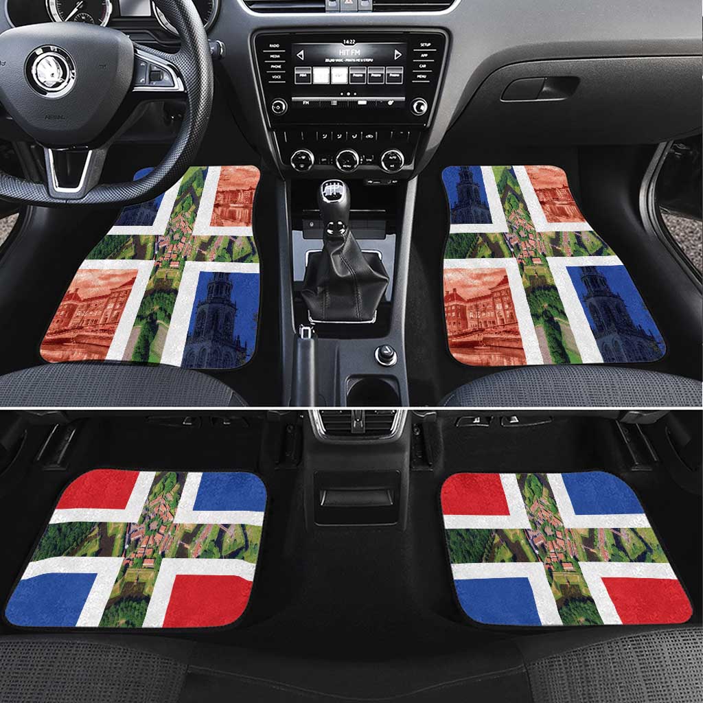 Netherlands Groningen Province Car Mats Flag Style