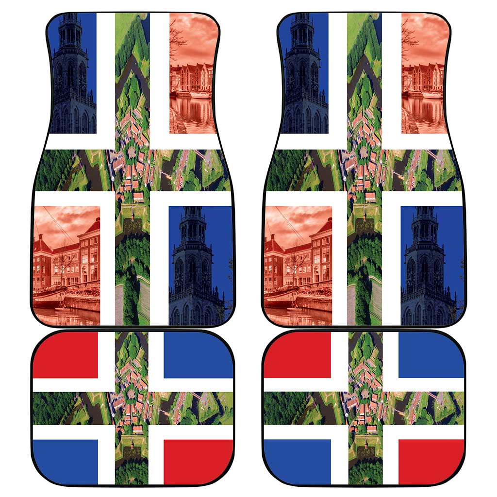 Netherlands Groningen Province Car Mats Flag Style