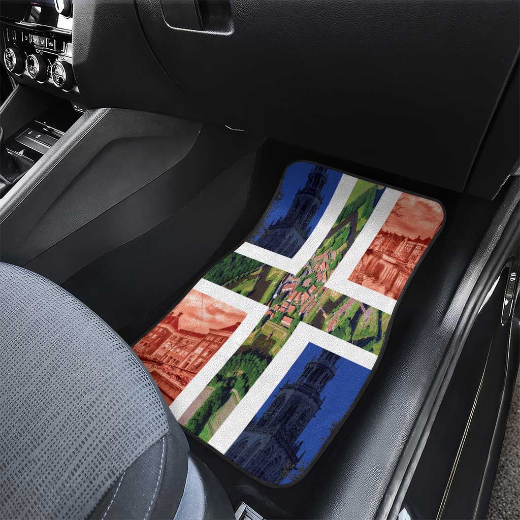 Netherlands Groningen Province Car Mats Flag Style