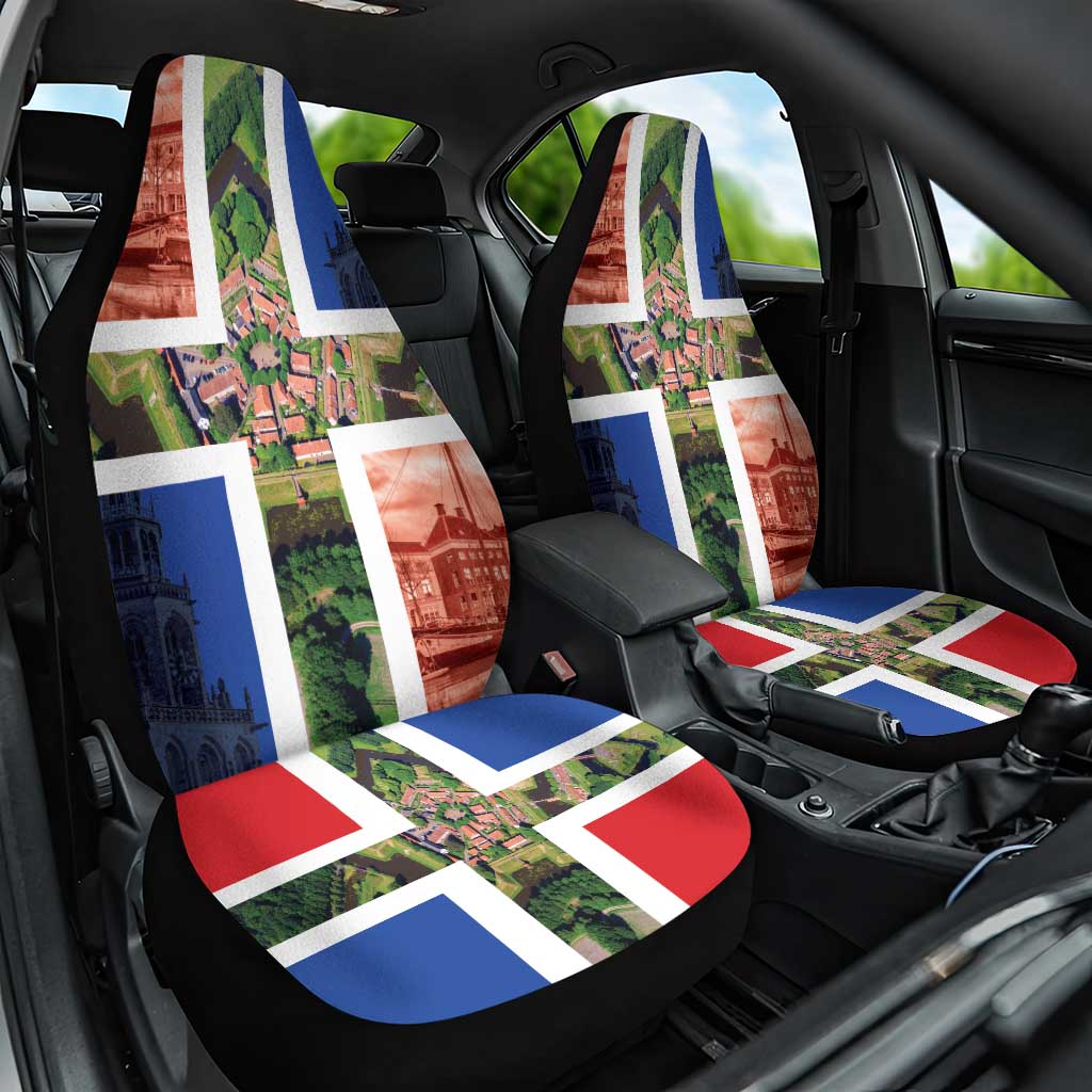 Netherlands Groningen Province Car Seat Cover Flag Style
