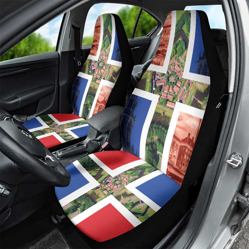 Netherlands Groningen Province Car Seat Cover Flag Style