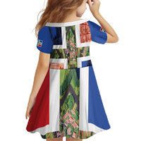 Netherlands Groningen Province Family Matching Off Shoulder Maxi Dress and Hawaiian Shirt Flag Style
