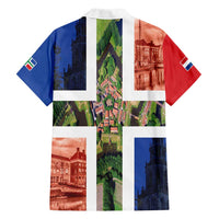 Netherlands Groningen Province Family Matching Off Shoulder Maxi Dress and Hawaiian Shirt Flag Style