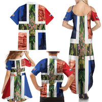 Netherlands Groningen Province Family Matching Summer Maxi Dress and Hawaiian Shirt Flag Style
