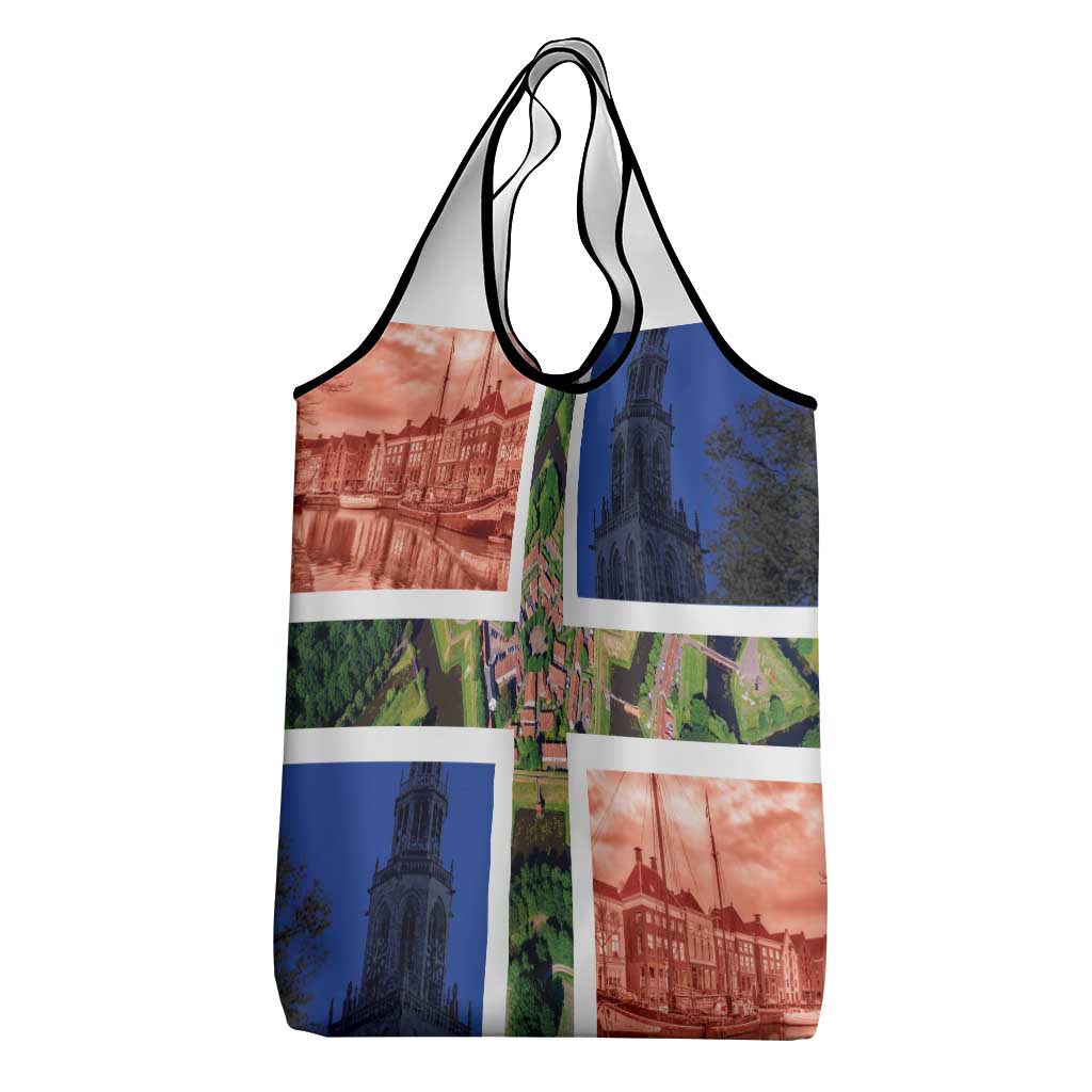 Netherlands Groningen Province Grocery Bag Flag Style