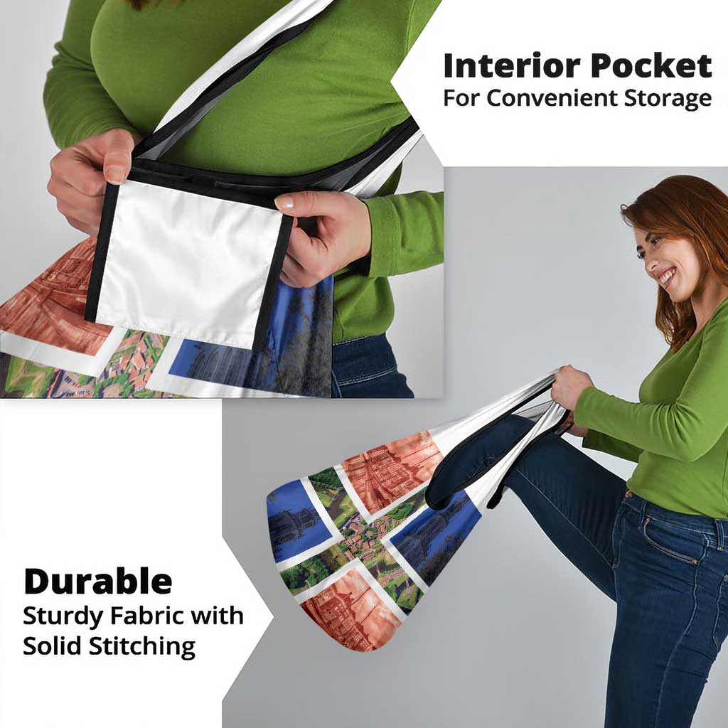 Netherlands Groningen Province Grocery Bag Flag Style