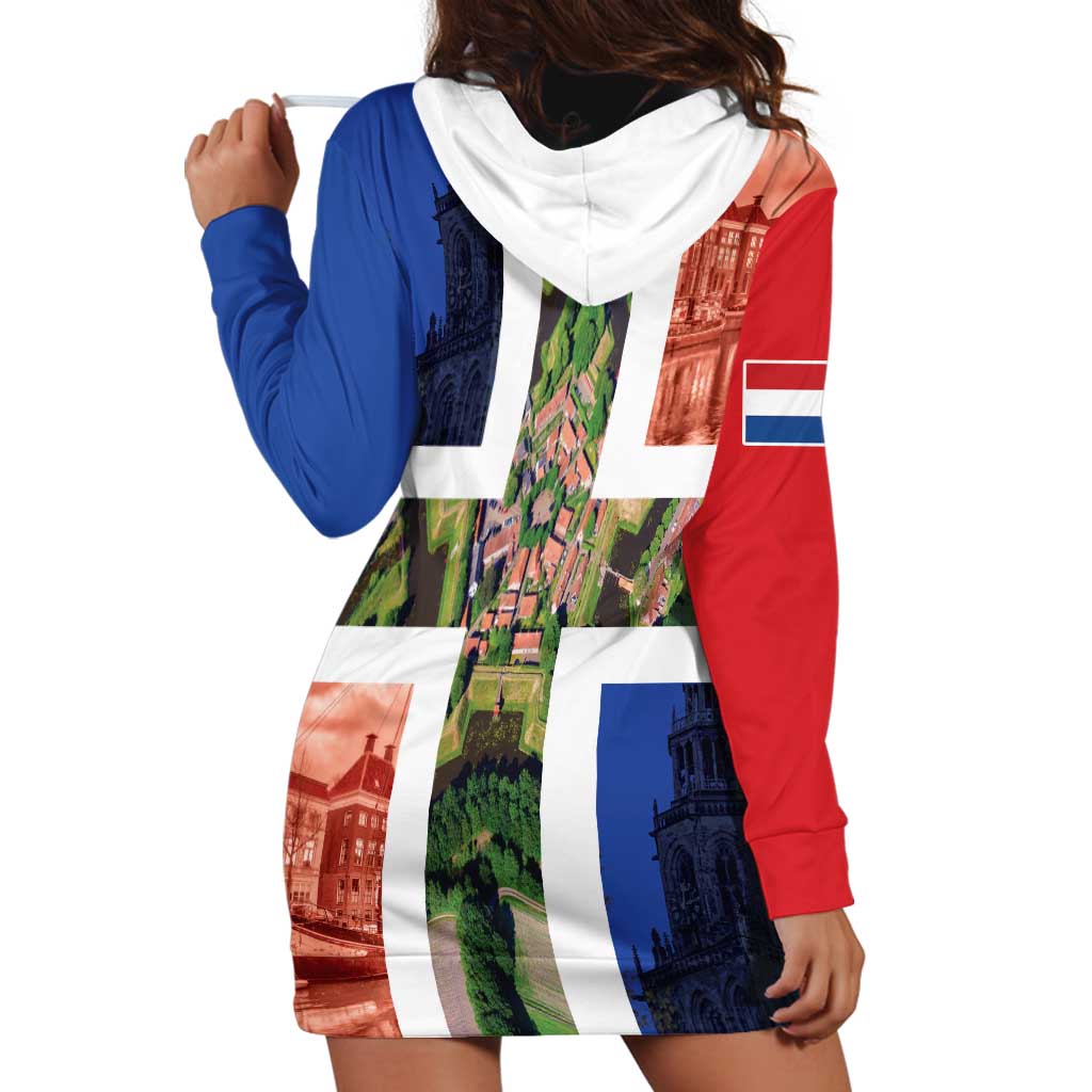 Netherlands Groningen Province Hoodie Dress Flag Style