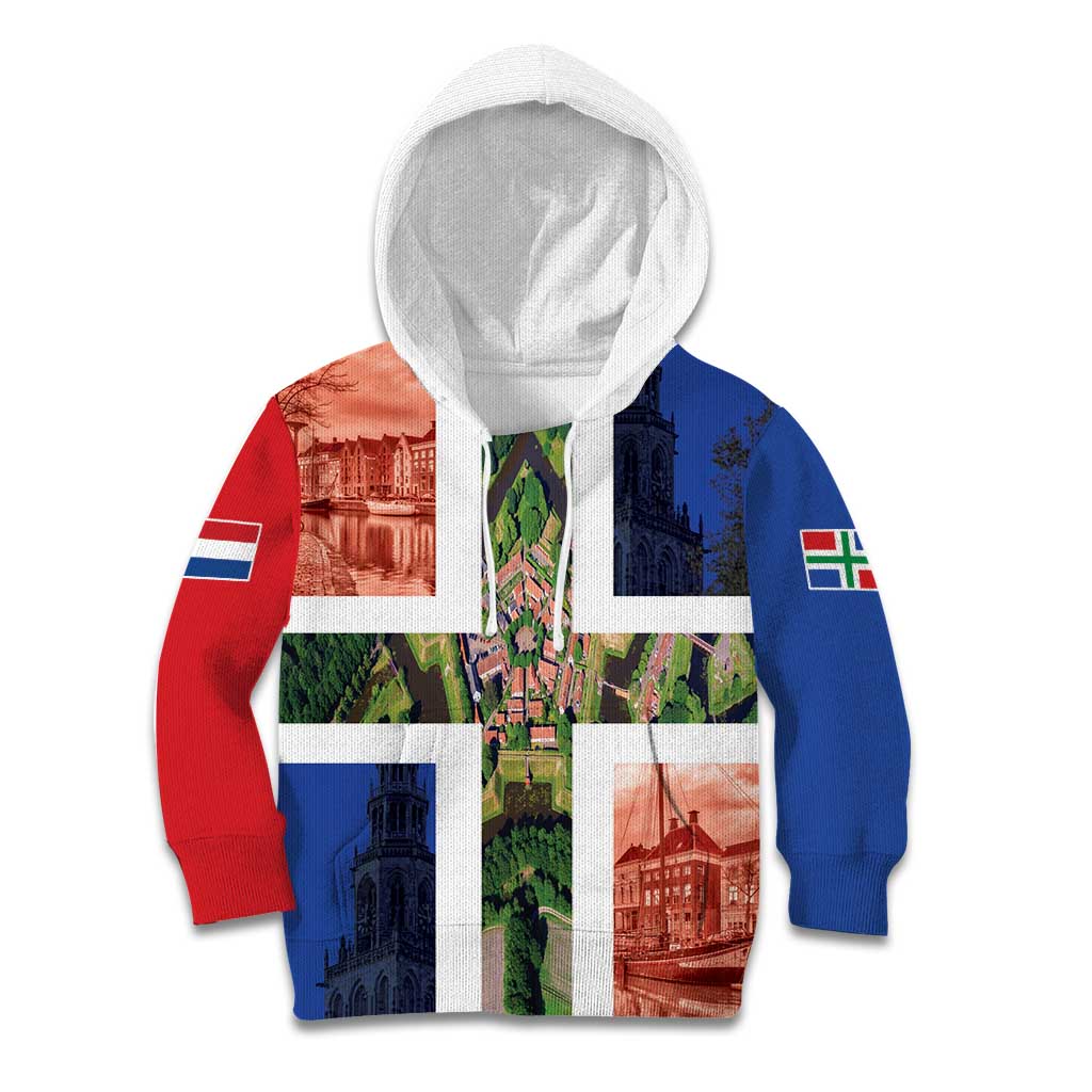 Netherlands Groningen Province Kid Hoodie Flag Style