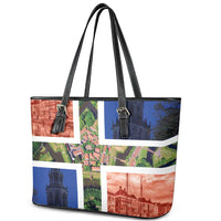 Netherlands Groningen Province Leather Tote Bag Flag Style