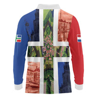 Netherlands Groningen Province Long Sleeve Polo Shirt Flag Style