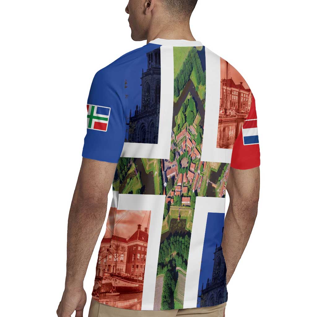 Netherlands Groningen Province Rugby Jersey Flag Style