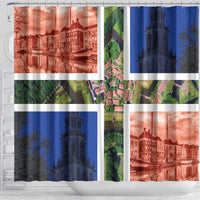 Netherlands Groningen Province Shower Curtain Flag Style