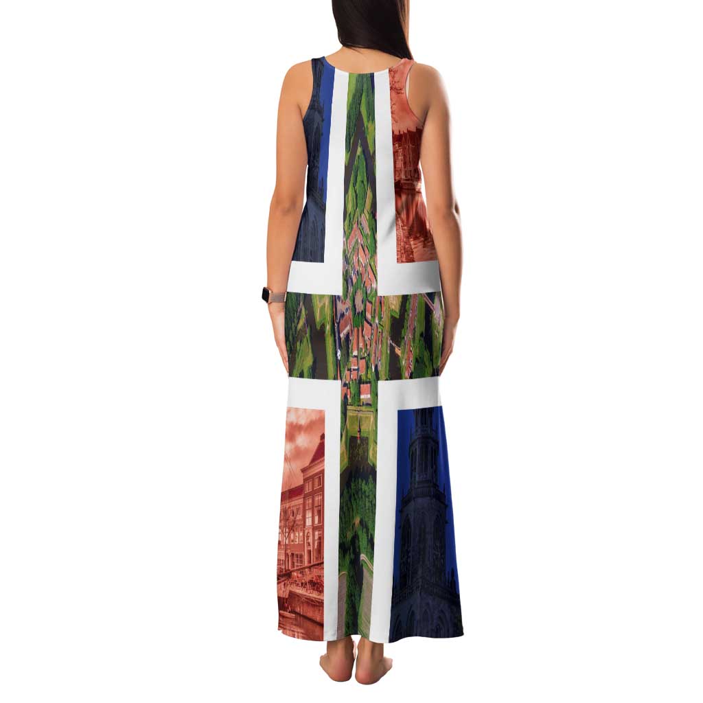 Netherlands Groningen Province Tank Maxi Dress Flag Style