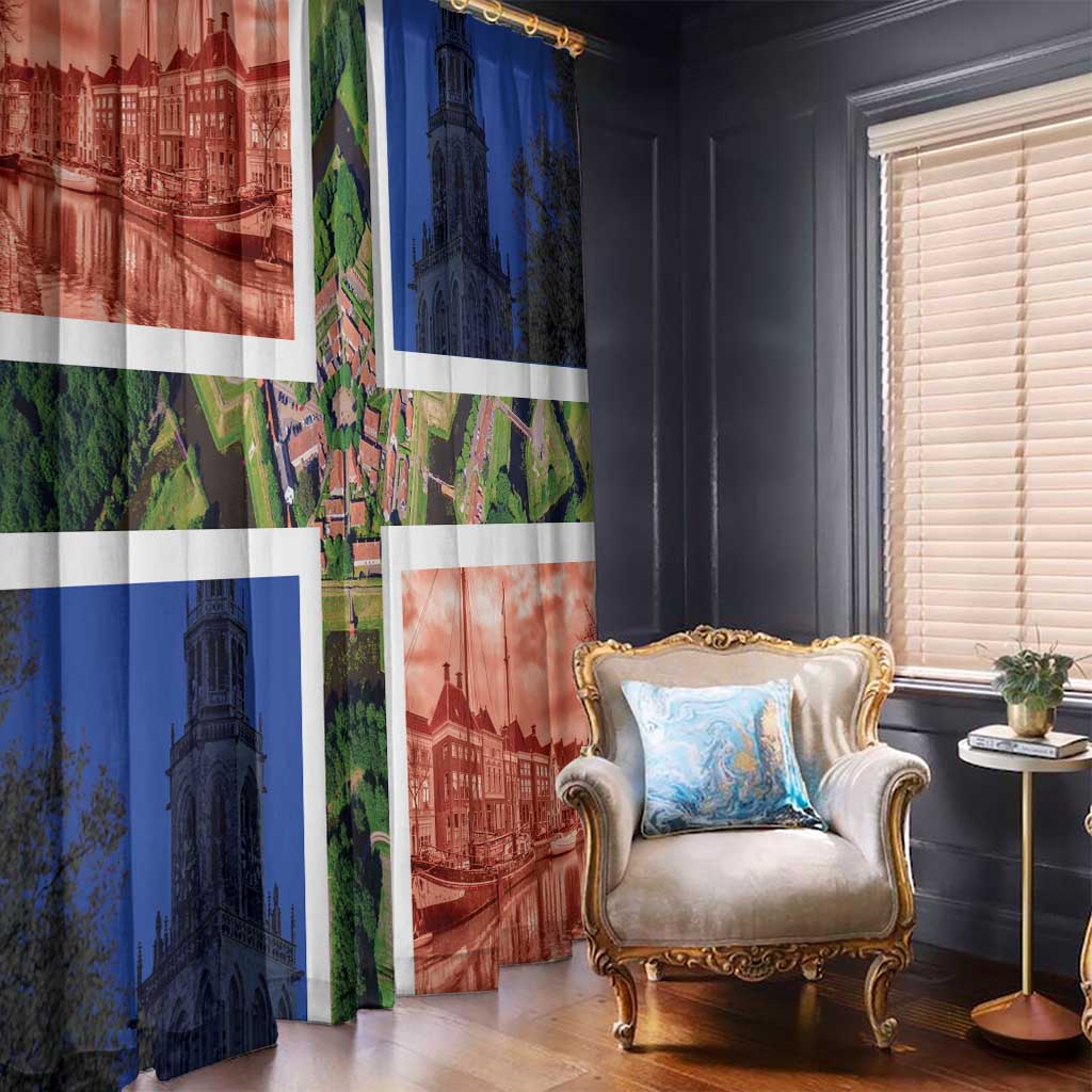 Netherlands Groningen Province Window Curtain Flag Style