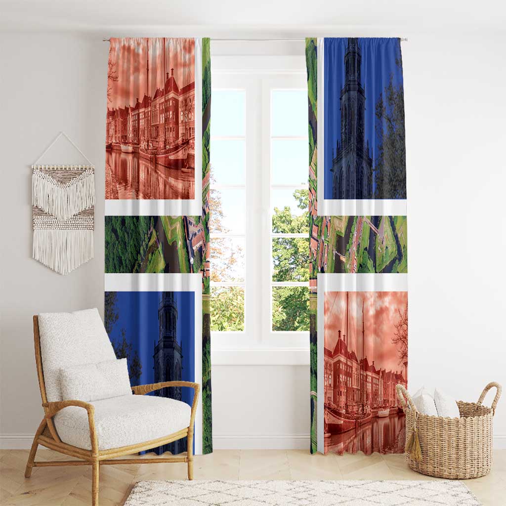 Netherlands Groningen Province Window Curtain Flag Style