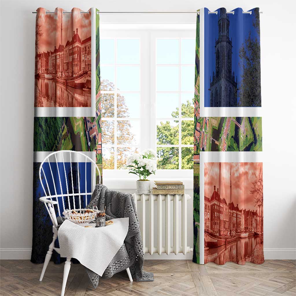 Netherlands Groningen Province Window Curtain Flag Style