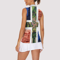 Netherlands Groningen Province Women Sleeveless Polo Shirt Flag Style