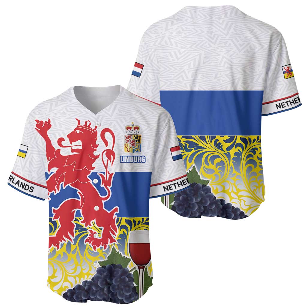 Netherlands Limburg Province Baseball Jersey Flag Style