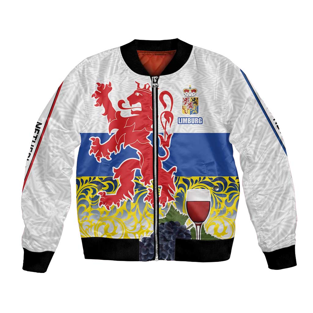 Netherlands Limburg Province Bomber Jacket Flag Style