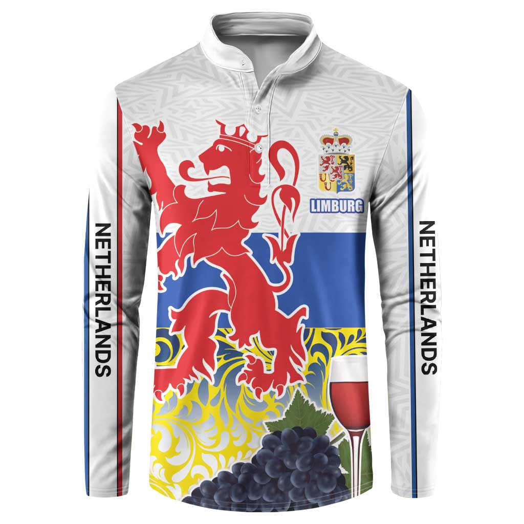 Netherlands Limburg Province Button Sweatshirt Flag Style