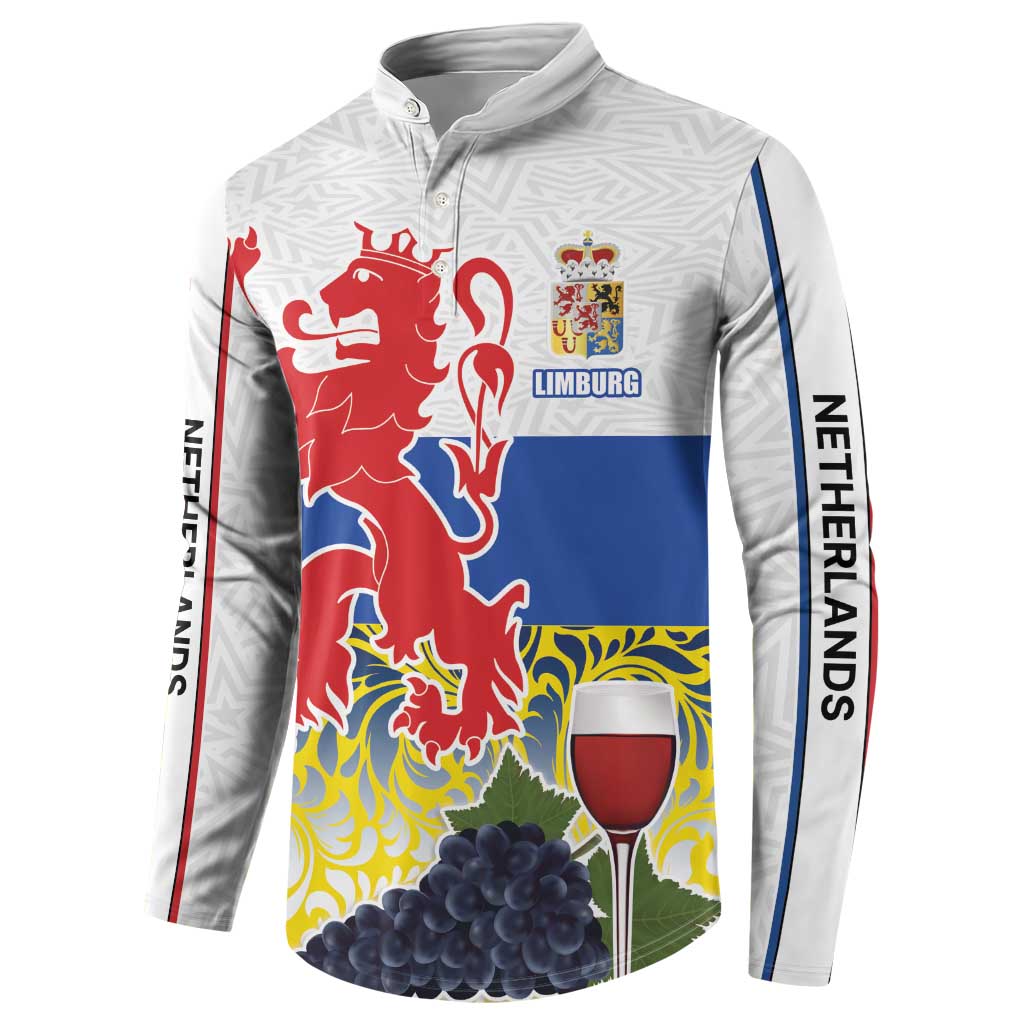 Netherlands Limburg Province Button Sweatshirt Flag Style