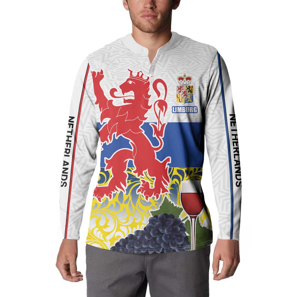 Netherlands Limburg Province Button Sweatshirt Flag Style
