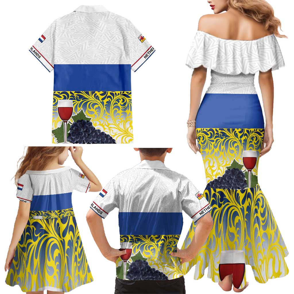 Netherlands Limburg Province Family Matching Mermaid Dress and Hawaiian Shirt Flag Style