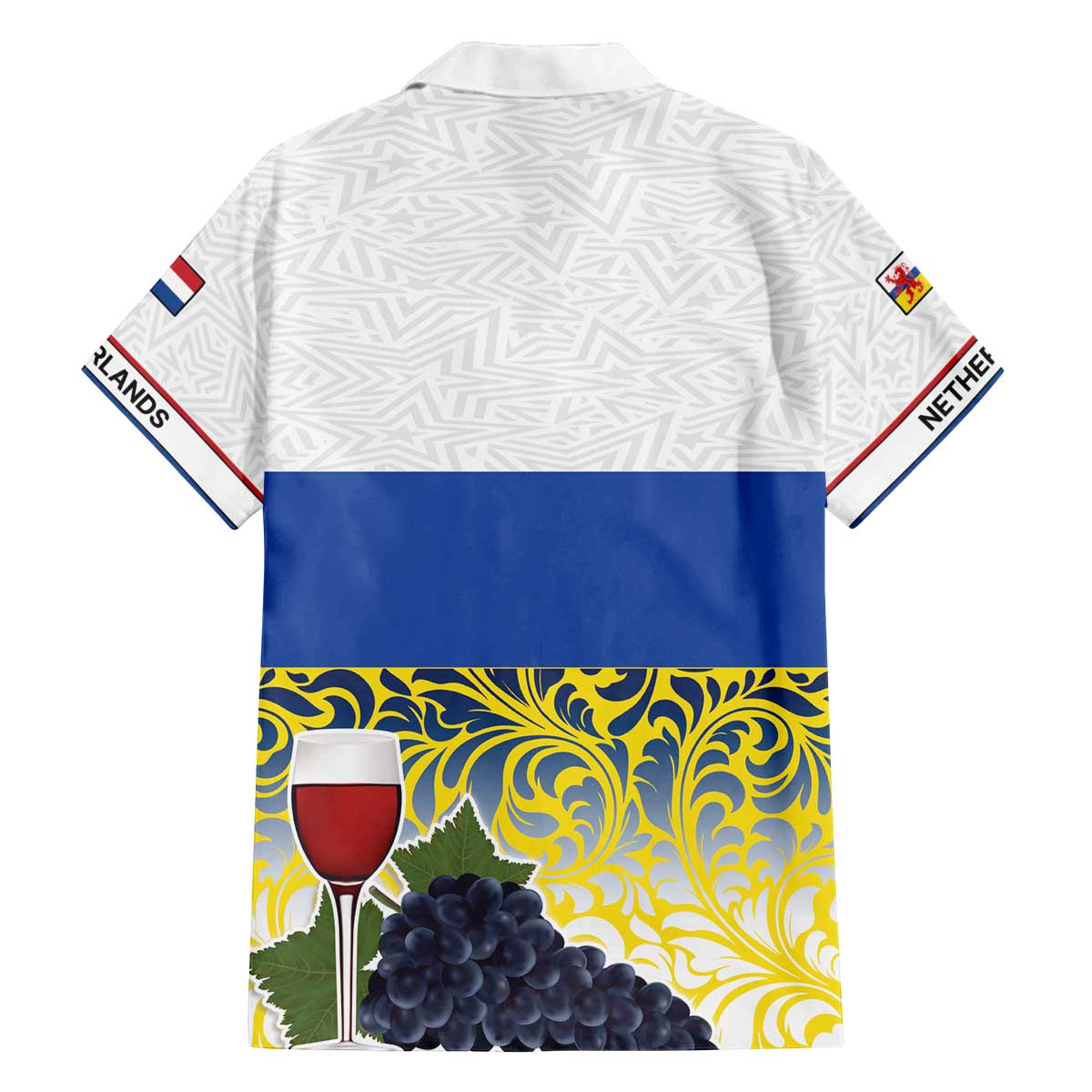 Netherlands Limburg Province Family Matching Off The Shoulder Long Sleeve Dress and Hawaiian Shirt Flag Style