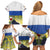 Netherlands Limburg Province Family Matching Off Shoulder Short Dress and Hawaiian Shirt Flag Style